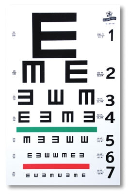 Graham-Field Illiterate/Tumbling E Eye Chart  Illuminated Illiterate/Tumbling E Eye Test Chart-1