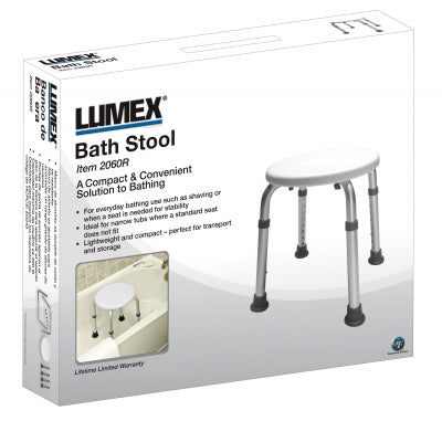 Graham-Field Bath Stool  2060R-1 - Lumex Round Bath Stool in Retail Package