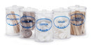Graham-Field Plastic Sundry Jars (Set Of Five)  7"H X 4.25"D Labeled Clear Plastic Sundry Jars wit