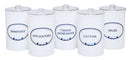 Graham-Field Plastic Sundry Jars (Set Of Five)  7"H X 4.25"D Opaque Plastic Sundry Jars with Cover