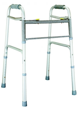 Graham-Field Dual Release Folding Walkers  Lumex Dual-Release Folding Walker with 5" Fixed Wh