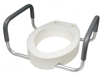 Graham-Field Deluxe Toilet Seat Riser With Removable Armrests  Elong Toilet Seat Riser Retail
