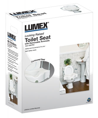 Graham-Field Locking Raised Toilet Seat With Removable Armrests  Lumex Locking Raised Toilet Seat with Removable Ar