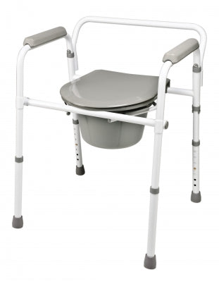 Graham-Field 3-In-1 Steel Folding Commode  Commode Folding Steel - Retail