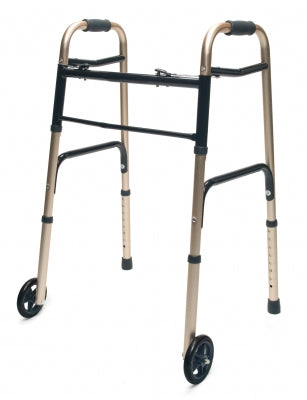 Graham-Field Lumex Colorselect Adult Walker With Wheels  Everyday Walker with Wheels Dual Release Gld Adult