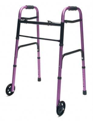 Graham-Field Lumex Colorselect Adult Walker With Wheels  Everyday Walker with Wheels Dual Release Plum Adul