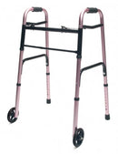 Graham-Field Lumex Colorselect Adult Walker With Wheels  Everyday Walker with Wheels Dual Release Pink Adul