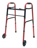 Graham-Field Lumex Colorselect Adult Walker With Wheels  Everyday Walker with Wheels Dual Release Red Adult