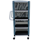 Graham-Field Pvc Linen Cart With Cover  Linen Cart Pvc Small 4 Shelf Lumex