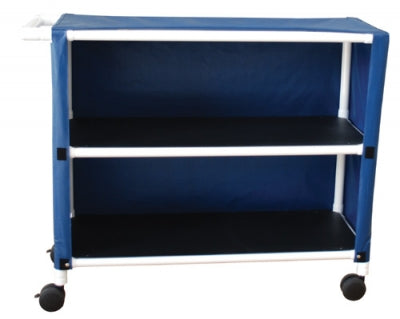 Graham-Field Pvc Linen Cart With Cover  Linen Cart Pvc Large 2 Shelf Lumex