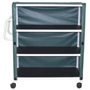 Graham-Field Pvc Linen Cart With Cover  Linen Cart Pvc Large 3 Shelf Lumex