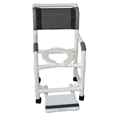 Graham-Field Pvc Shower Chair/Commode  Lumex 18" PVC Shower Commode Chair with Footrest