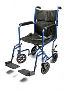 Graham-Field Aluminum Transport Chair  Lightweight Aluminum Transport Chair, 19", Silver