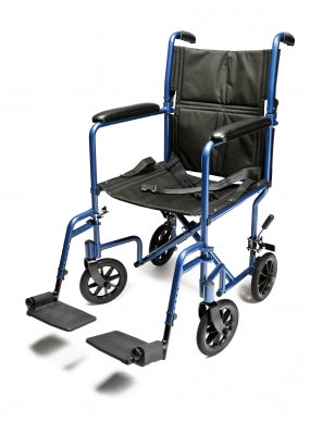 Graham-Field Aluminum Transport Chair  Lightweight Aluminum Transport Chair, 19", Black