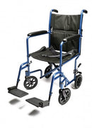 Graham-Field Aluminum Transport Chair  Lightweight Aluminum Transport Chair, 17", Blue