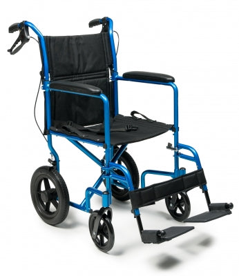 Graham-Field Deluxe Aluminum 12" Rear Wheel Transport Chair  Wheelchair Deluxe Transport Chair with 12" Rear Wh