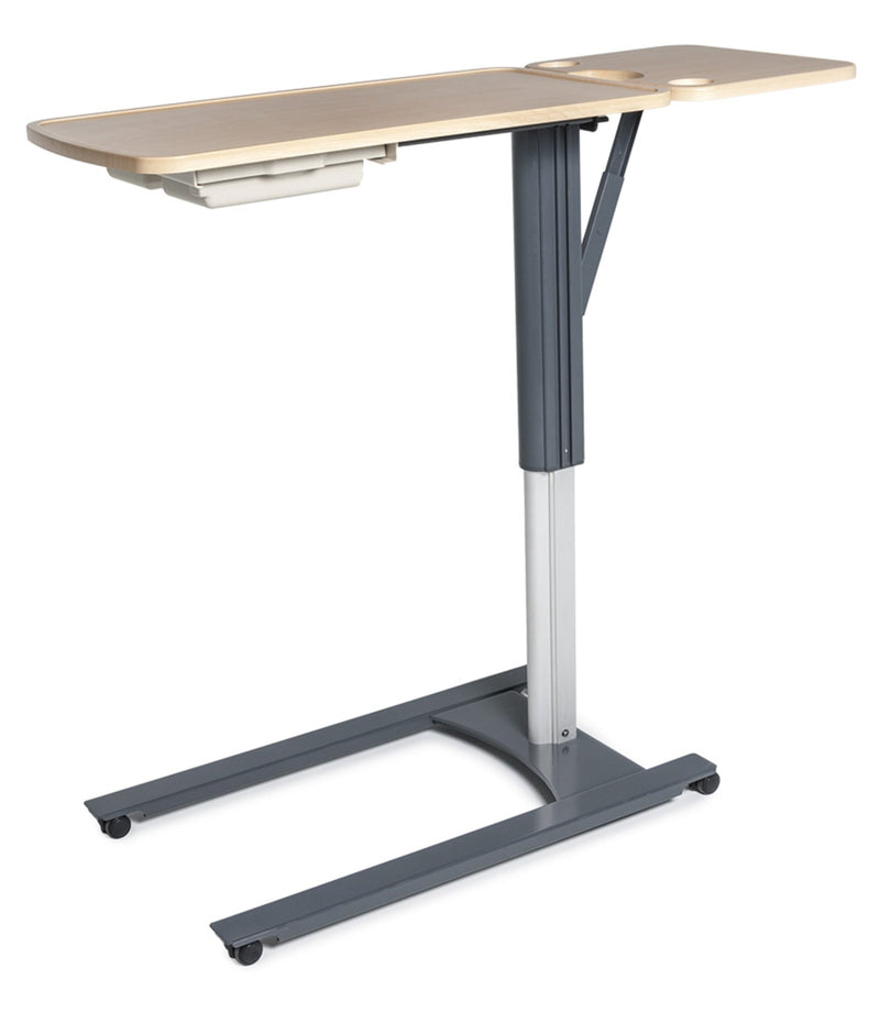 Graham-Field Overbed Table  with Thermofoil Flip Top Med Oak 