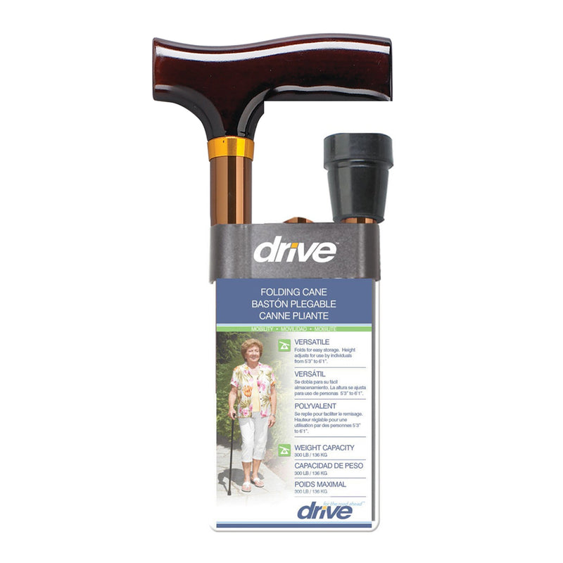 drive Aluminum Folding Cane, 33 – 37 Inch Height (12/CS)