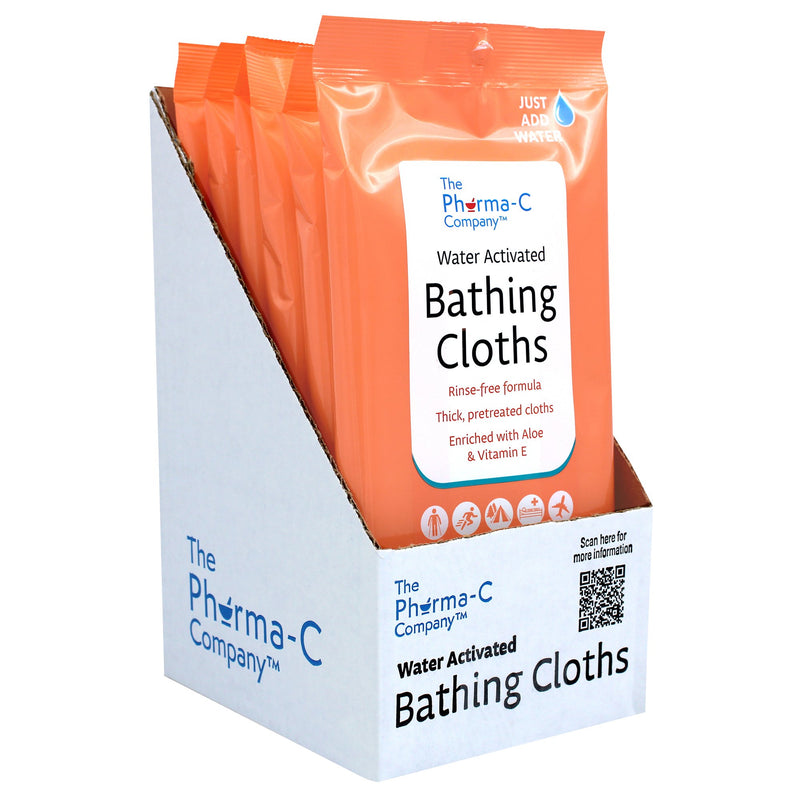 Rinse-Free Bath Wipe The Pharma-C Company Soft Pack Light Scent 10 Count (Box of 60)