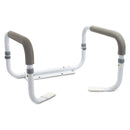 McKesson Brand McKesson Toilet Safety Rail, White Steel, Width-Adjustable (2/CS) 