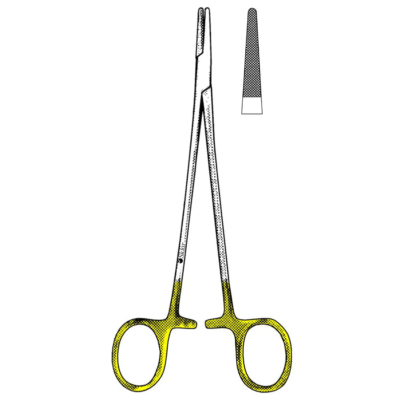 Sklar TC DeBakey Needle Holder - 8-1/4", Serrated, Extra Delicate - 21-8118