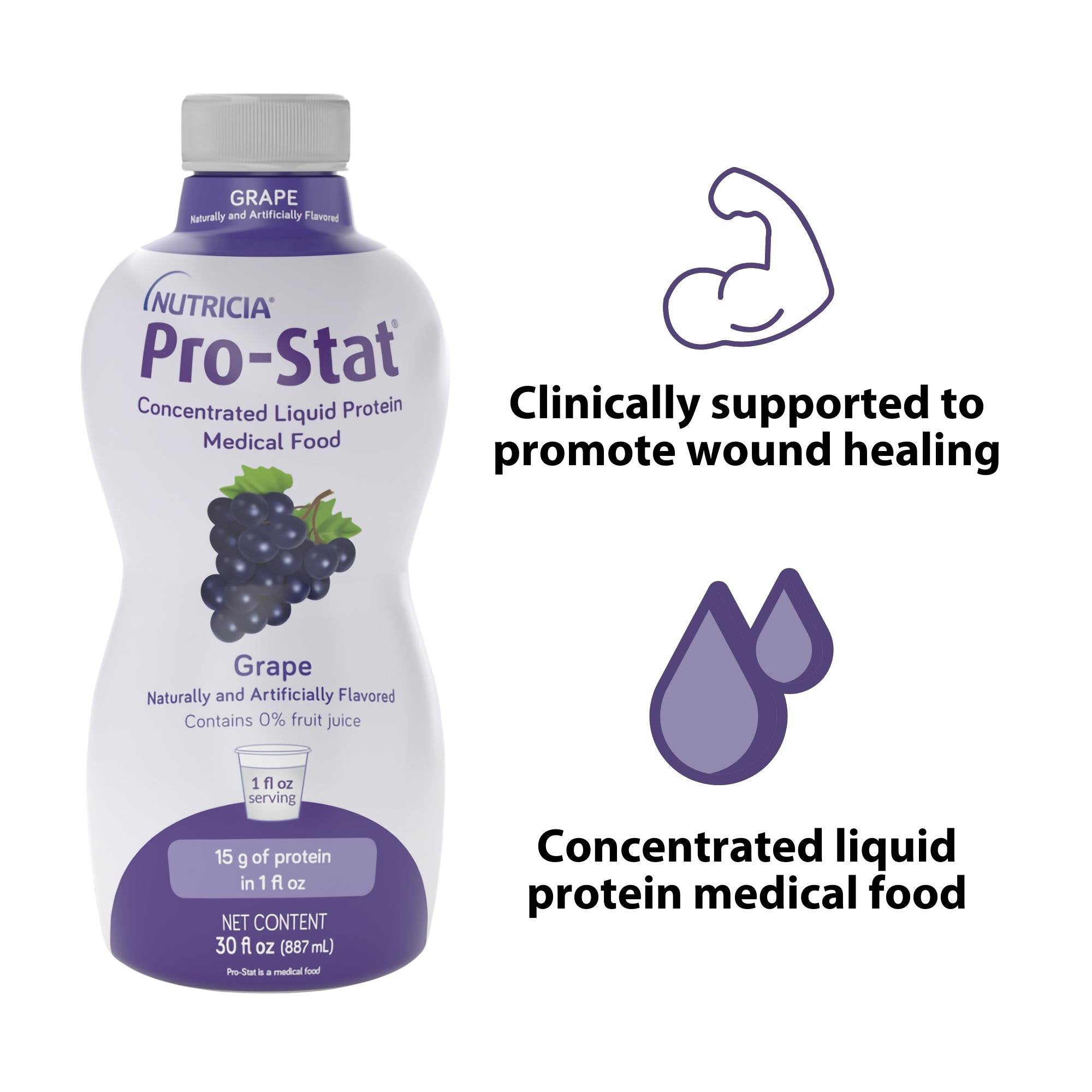 Nutricia North America Pro-Stat Grape Complete Liquid Protein Medical Food, 30-ounce Bottle (6/CS) 