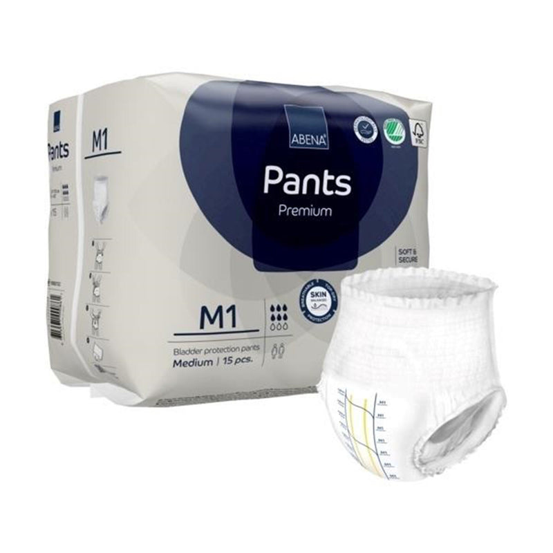 Abena Premium Pants M1 Incontinence Brief, Medium (Case of 90)