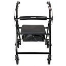 McKesson Folding Aluminum Four-Wheel Rollator, Black (Each)