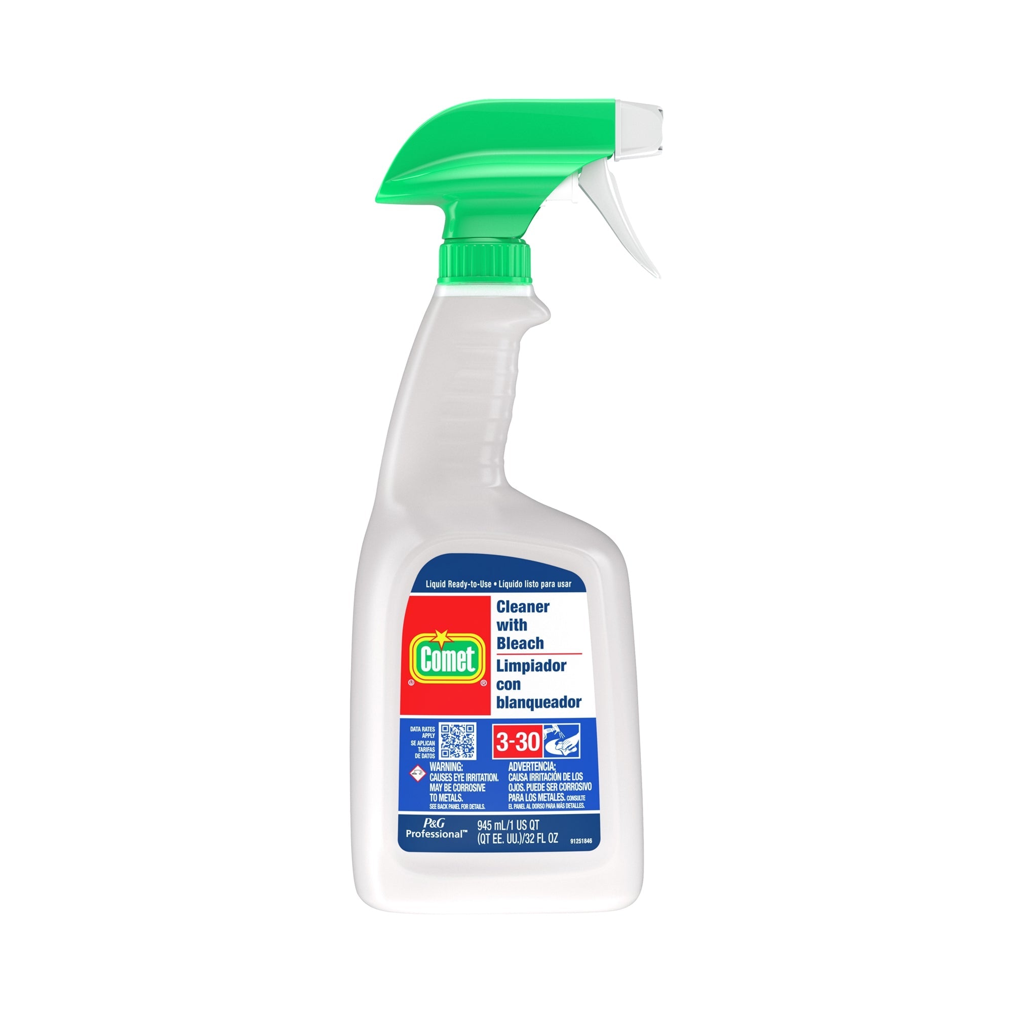 Surface Cleaner Comet with Bleach Trigger Spray Liquid 32 oz. Bottle Fresh Scent NonSterile 