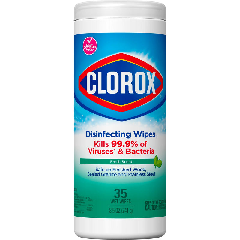 Clorox Disinfecting Wipes, Fresh Scent, 35 ct. (Case of 12)