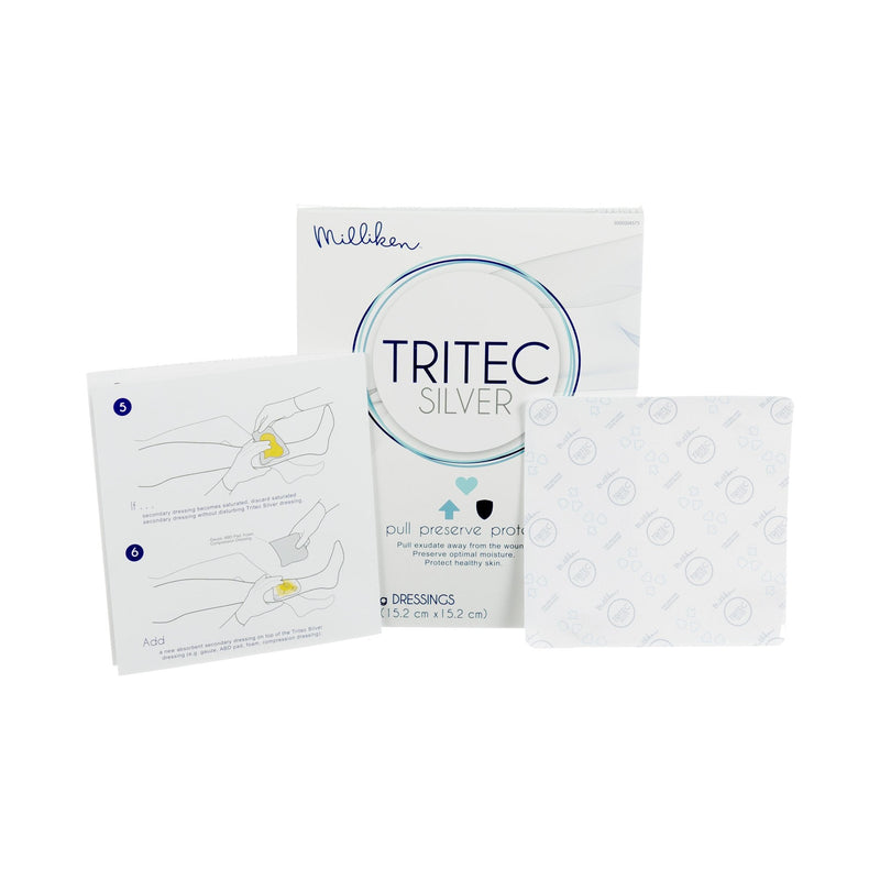 Silver Dressing Tritec Silver 6 X 6 Inch Square Sterile 