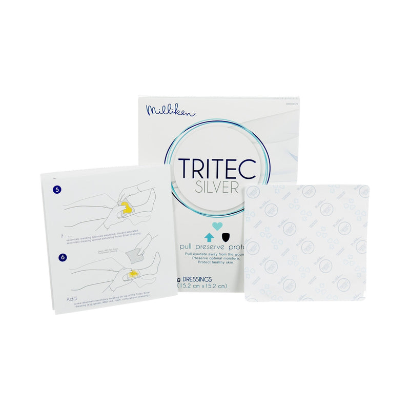 Silver Dressing Tritec Silver 6 X 6 Inch Square Sterile 