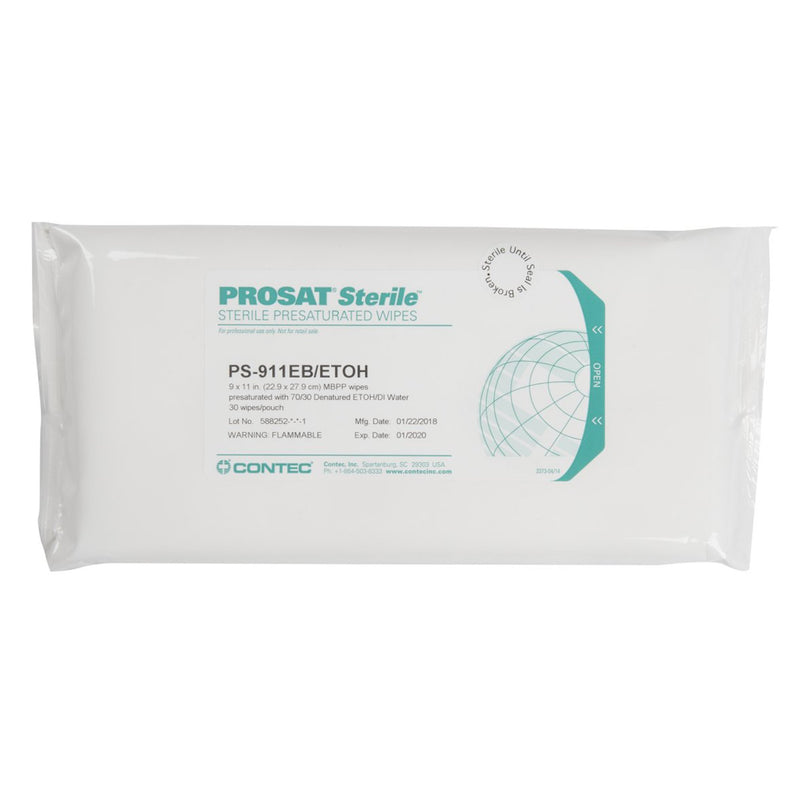 Contec Inc Prosat Sterile Presaturated Wipes, 9 x 11 Inch (1440/CS)