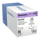 SUTURE POLYGLY ACID VIOLET 3-018IN/45CM 3/8 CIRC 12/BX