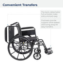 Drive DeVilbiss Healthcare drive Cruiser III Lightweight Wheelchair, 20-Inch Seat Width 