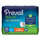 Prevail Per-Fit Daily Underwear, Large (Case of 80)