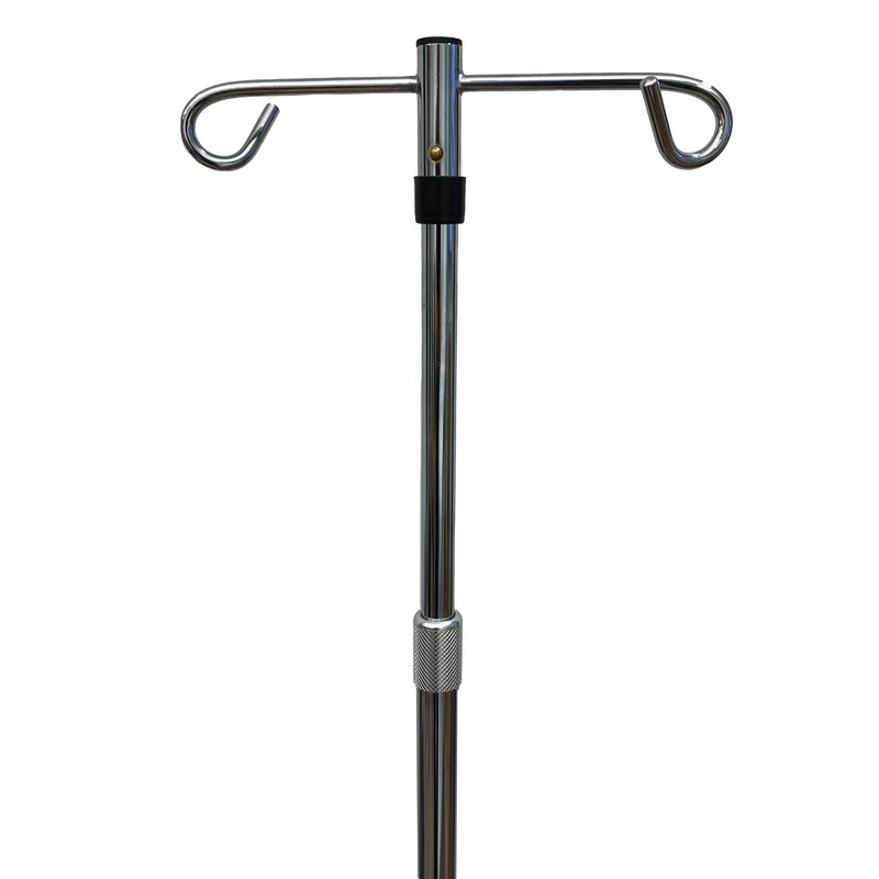 McKesson Brand IV Stand Floor Stand 2 Hooks 4 Legs with Casters 