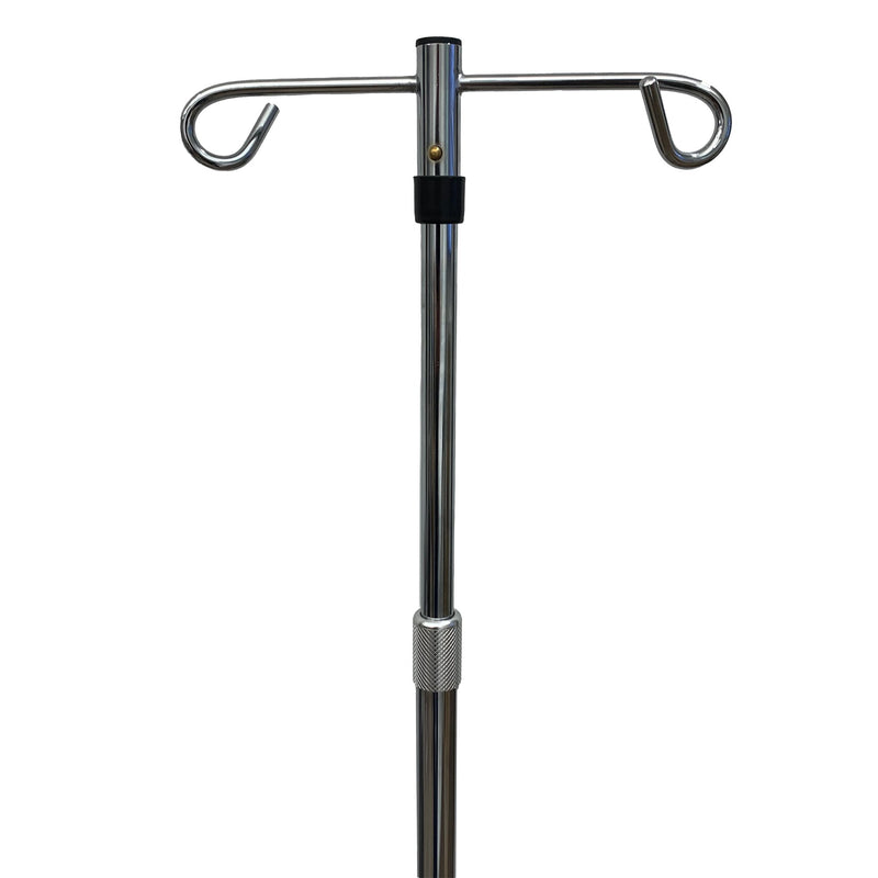 McKesson Brand IV Stand Floor Stand 2 Hooks 4 Legs with Casters