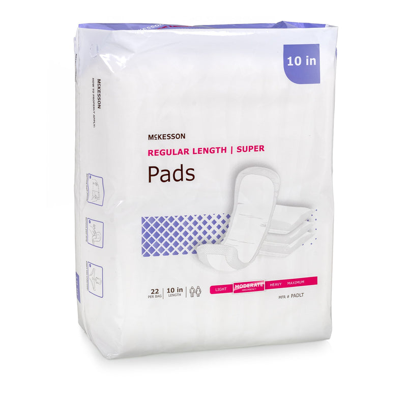 McKesson Super Moderate Absorbency Bladder Control Pad, 10-Inch Length (Case of 132)