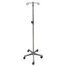 McKesson Brand IV Stand Floor Stand 2 Hooks 5 Legs with Casters 
