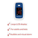 SmartHeart Fingertip Pulse Oximeter for Blood Oxygen Saturation, Economy (Case of 48) 