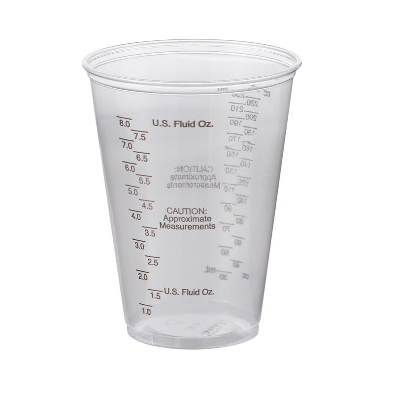 Solo Graduated Drinking Cup, Ultra Clear, 10 oz, Clear Plastic, Disposable (Case of 1000)