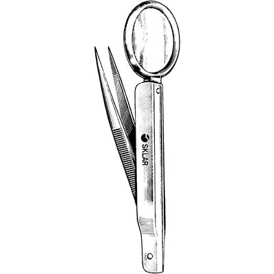 Sklar Plain Splinter Forceps with Magnifier - 19-3030 