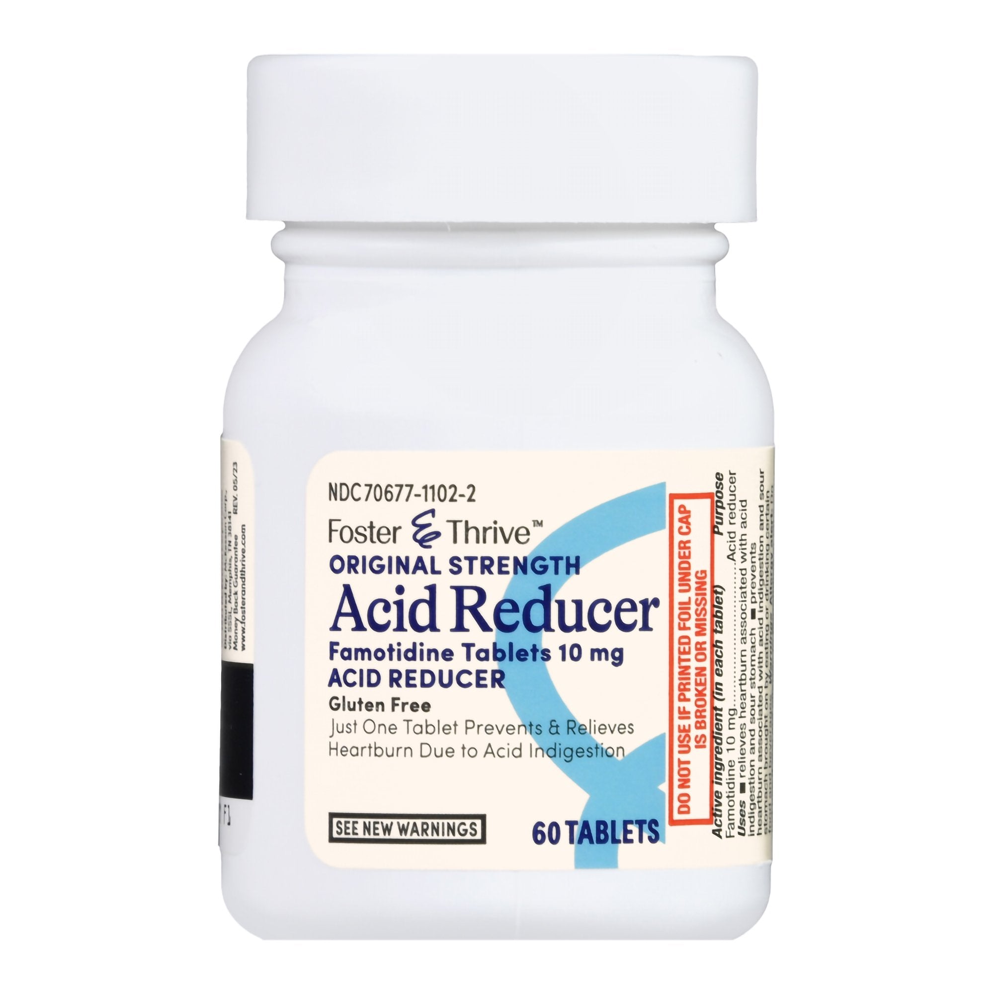 McKesson Brand Foster & Thrive Original Strength Acid Reducer Famotidine Tablets 10 mg