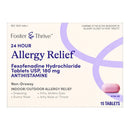 Foster & Thrive 24 Hour Allergy Relief Fexofenadine HCl USP 180 mg Tablets (Box of 15)