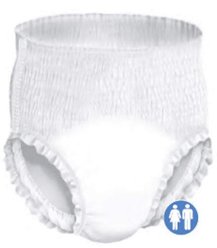 Absorbent Underwear Pull On with Tear Away Seams Adult Medium Unisex Disposable Heavy Absorbency 