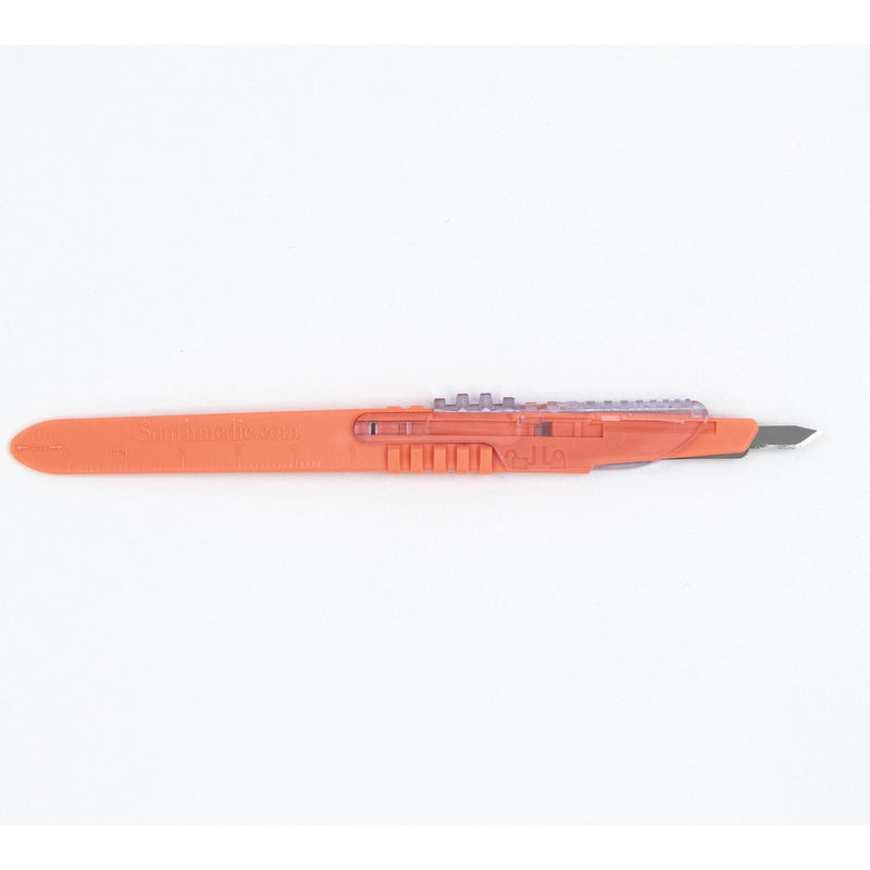 Safety Scalpel No. 15 Polymer Coated Stainless Steel / Plastic Classic Grip Handle Sterile Disposable