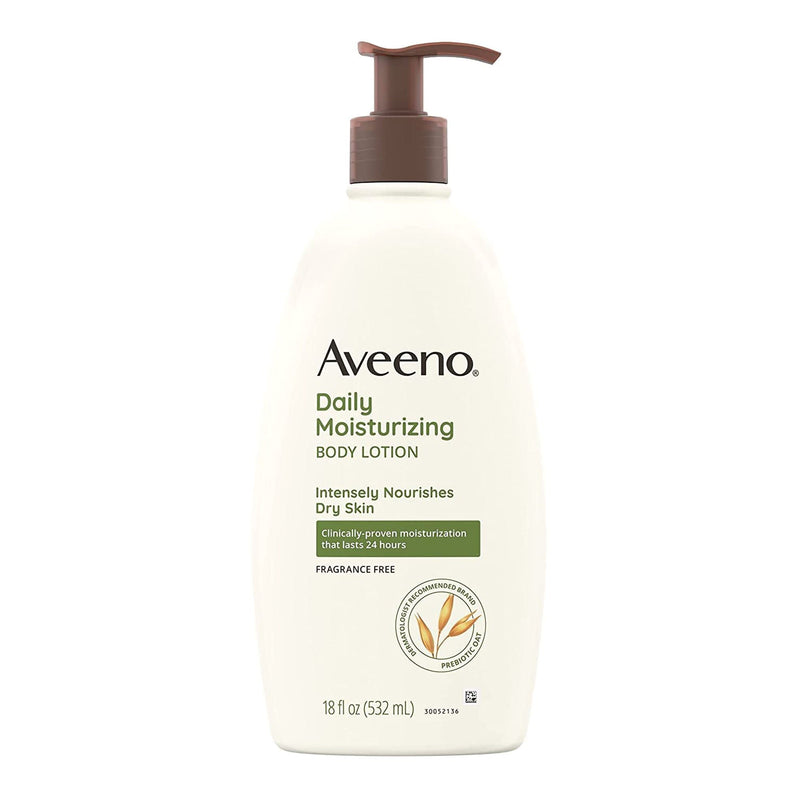 Aveeno Daily Moisturizing Body Lotion Fragrance Free, 18-ounce Pump Bottle (Each)