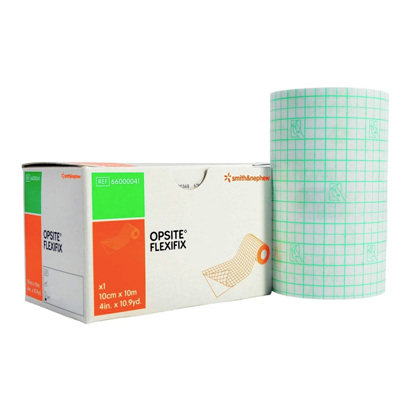 Waterproof Dressing Retention Tape with Liner OpSite Flexifix Transparent 4 Inch X 11 Yard Film NonSterile 