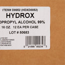 McKesson Brand Hydrox 99% Isopropyl Alcohol for Technical Use, 16-ounce bottle (12/CS) 